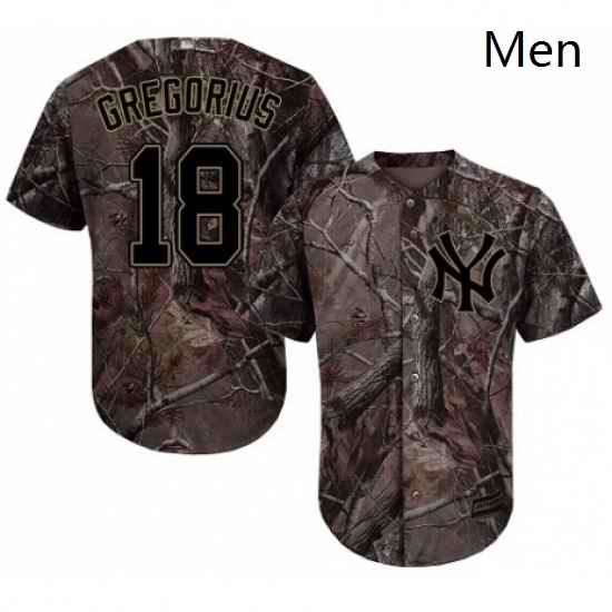 Mens Majestic New York Yankees 18 Didi Gregorius Authentic Camo Realtree Collection Flex Base MLB Jersey
